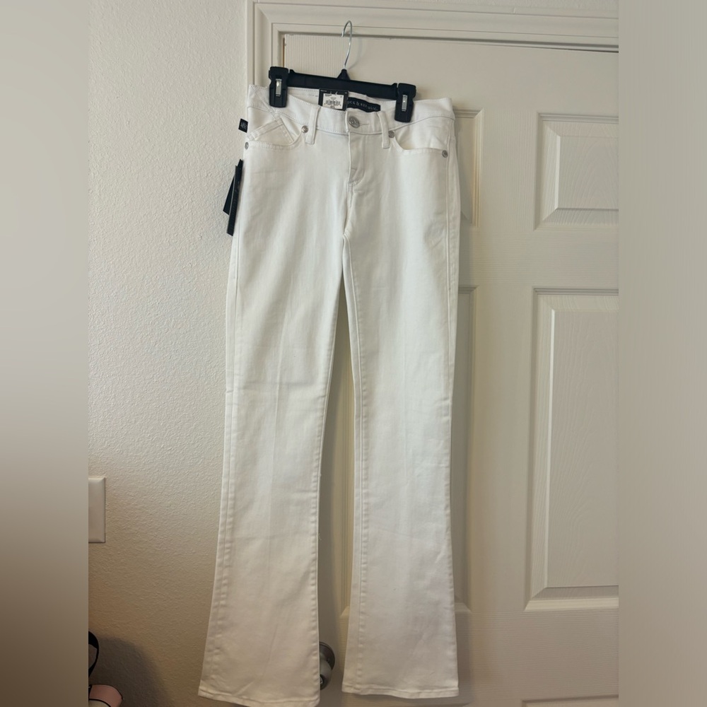 Rock & Republic White Flare Wide Leg Denim
